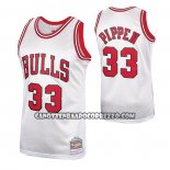 Canotte Chicago Bulls Scottie Pippen NO 33 Mitchell & Ness 1997-98 Bianco