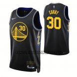 Canotte Golden State Warriors Stephen Curry NO 30 Citta 2021-22 Nero