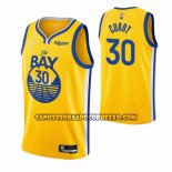 Canotte Golden State Warriors Stephen Curry NO 30 Statement 2021 Or
