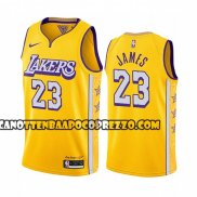 Canotte Los Angeles Lakers Lebron James Citta 2019-20 Giallo