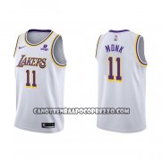 Canotte Los Angeles Lakers Malik Monk NO 11 Association 2021-22 Bianco