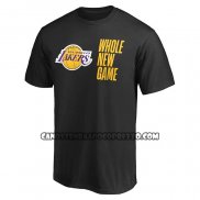 Canotte Manica Corta Los Angeles Lakers Whole New Game Nero2
