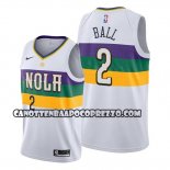 Canotte New Orleans Pelicans Lonzo Ball Citta Bianco
