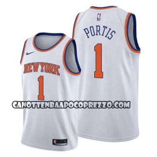 Canotte New York Knicks Bobby Portis Association Bianco