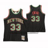 Canotte New York Knicks Patrick Ewing NO 33 Mitchell & Ness 1991-92 Nero