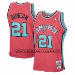 Canotte San Antonio Spurs Tim Duncan NO 21 Mitchell & Ness 1998-99 Rosa