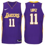 Canotte NBA Autentico Lakers Lopez 2017-18 Viola