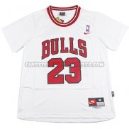 Canotte NBA Autentico Manica Corta Bulls Jordan Bianco