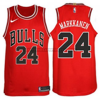Canotte NBA Bulls Lauri Markkanen 2017-18 Rouge