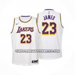 Canotte Bambino Los Angeles Lakers LeBron James NO 23 Association 2022-23 Bianco
