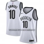 Canotte Brooklyn Nets Ben Simmons NO 10 Association 2020 Bianco
