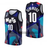 Canotte Brooklyn Nets Ben Simmons NO 10 Citta 2023-24 Nero