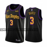 Canotte Los Angeles Lakers Anthony Davis Citta 2019-20 Nero