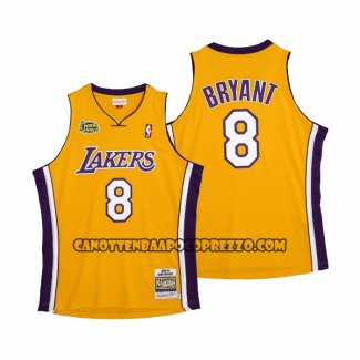 Canotte Los Angeles Lakers Kobe Bryant NO 8 Icon 1999-00 Finals Bound Giallo
