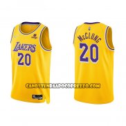 Canotte Los Angeles Lakers Mac Mcclung NO 20 75th Anniversary 2021-22 Giallo