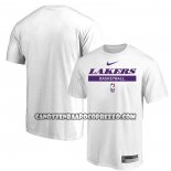 Canotte Manica Corta Los Angeles Lakers Practice Performance 2022-23 Bianco