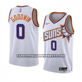 Canotte Phoenix Suns Jordan Goodwin NO 0 Association 2023-24 Bianco