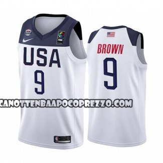 Canotte USA Jaylen Brown 2019 FIBA Basketball World Cup Bianco