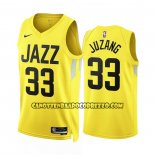 Canotte Utah Jazz Johnny Juzang NO 33 Icon 2022-23 Giallo