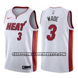 Canotte NBA Heat Dwyane Wade Association 2017-18 Bianco