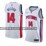 Canotte NBA Pistons Jameer Nelson Association 2018 Bianco
