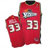 Canotte NBA Throwback Pistons Hill Rosso