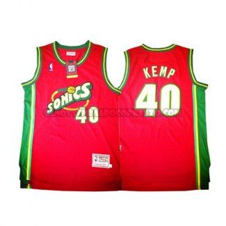 Canotte NBA Throwback Supersonics Kemp Rosso