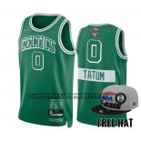 Canotte Boston Celtics Jayson Tatum NO 0 Citta 2022 NBA Finals Verde