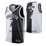 Canotte Brooklyn Nets Kevin Durant NO 7 Split Nero Bianco