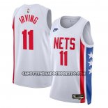Canotte Brooklyn Nets Kyrie Irving NO 11 Statement 2022-23 Bianco