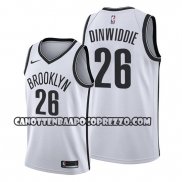 Canotte Brooklyn Nets Spencer Dinwiddie Association Edition Bianco