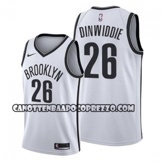Canotte Brooklyn Nets Spencer Dinwiddie Association Edition Bianco