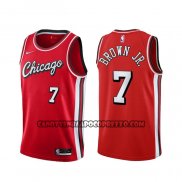 Canotte Chicago Bulls Troy Brown JR. NO 7 Citta 2021-22 Rosso