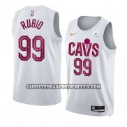Canotte Cleveland Cavaliers Ricky Rubio NO 99 Association 2022-23 Bianco