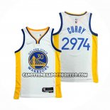 Canotte Golden State Warriors Stephen Curry 2974th 3 Points Bianco