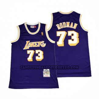 Canotte Los Angeles Lakers Dennis Rodman Mitchell & Ness 1998-99 Viola