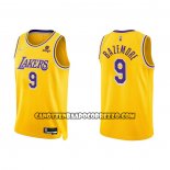 Canotte Los Angeles Lakers Kent Bazemore NO 9 75th Anniversary 2021-22 Giallo