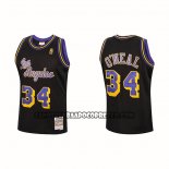 Canotte Los Angeles Lakers Shaquille O'neal NO 34 Mitchell & Ness 1996-97 Nero