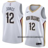 Canotte New Orleans Pelicans Jalen Jones Association 2018 Bianco