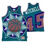 Canotte Utah Jazz Donovan Mitchell No 45 Mitchell & Ness Big Face Blu