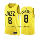 Canotte Utah Jazz Jarred Vanderbilt NO 8 Icon 2022-23 Giallo