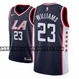 Canotte NBA Los Angeles Clippers Lou Williams Ciudad 2018-19 Blu