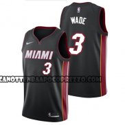 Canotte NBA Miami Heat Wade Ciudad 2017-18 Nero