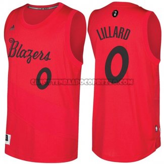 Canotte NBA Natale 2016 Damian Lillard Blazers Rosso