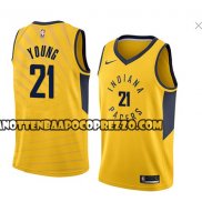 Canotte NBA Pacers Thaddeus Young Statement 2018 Giallo