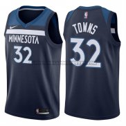 Canotte NBA Timberwolves Karl Anthony Towns 2017-18 Bleu