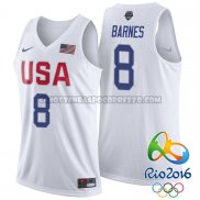 Canotte NBA USA 2016 Barnes Bianco