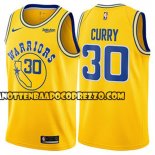Canotte NBA Warriors Stephen Curry Hardwood Classic 2018 Giallo