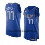 Canotte Dallas Mavericks Luka Doncic NO 77 Icon Autentico Blu