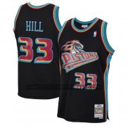 Canotte Detroit Pistons Grant Hill Mitchell & Ness 1998-99 Nero